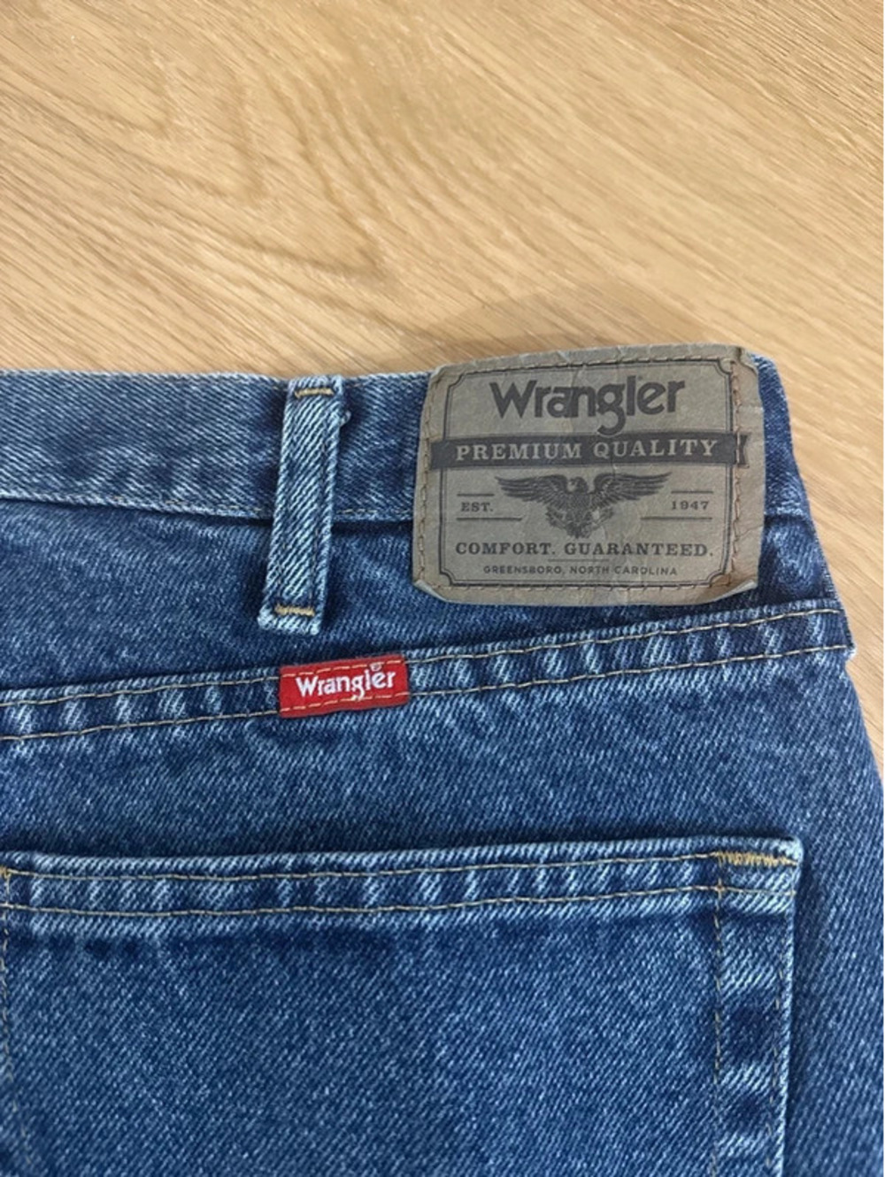Wrangler Relaxed Fit Jeans 36x29 Blue Denim